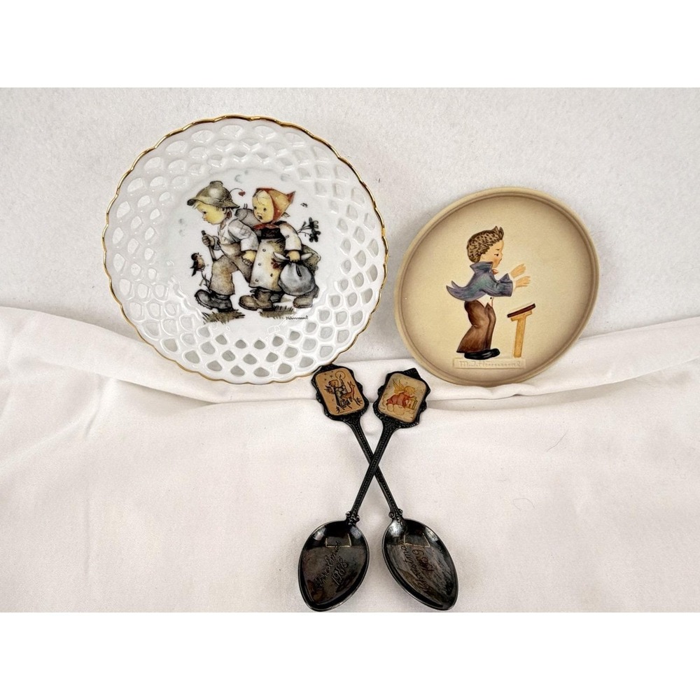 M.J. Hummel Goebel Collector Lot Plates & Spoons Little Music Makers ‎ W.Germany